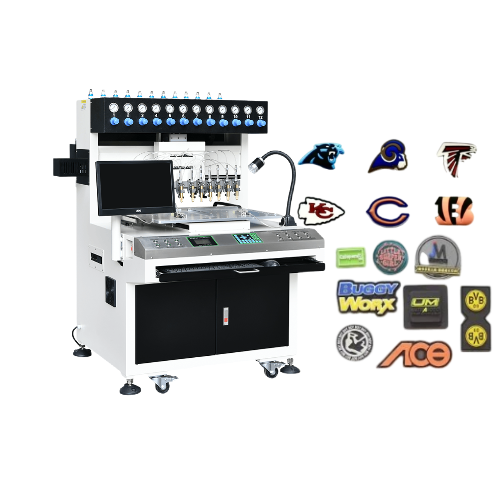 Emoji pendant soft pvc keyring filling machine